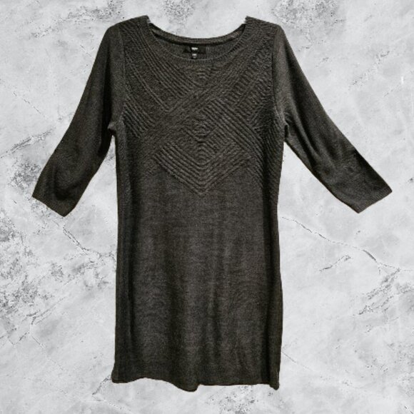 Mossimo Charcoal Geometric Weave Sweater Dress - XXL - Picture 1 of 7